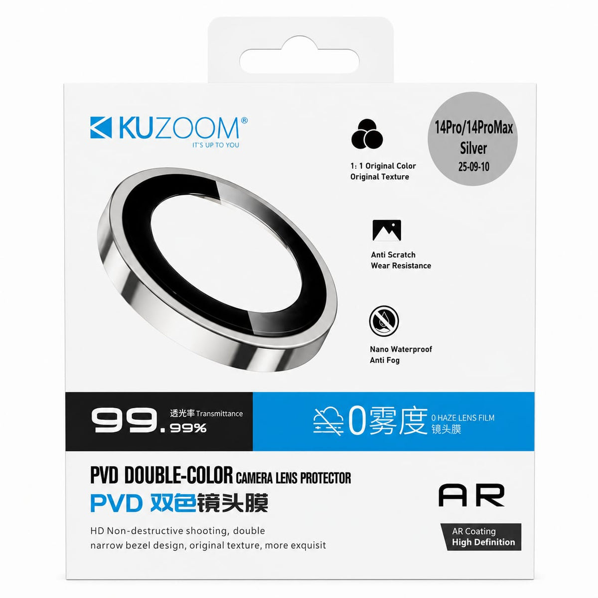 Kuzoom Clear iPhone Camera Lens Protector