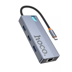 Hoco 8-in-1 USB-C, USB-A3.0x2, HDTV, PD, USB-C3.0, RJ45, SD, TF Connecter