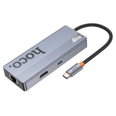 Hoco 8-in-1 USB-C, USB-A3.0x2, HDTV, PD, USB-C3.0, RJ45, SD, TF Connecter