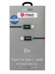 Conven Type-C to Type-C Cable for Charge & Data Sync