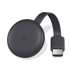 OBtech Google Chromecast 4K streaming device in charcoal grey with HDMI connector