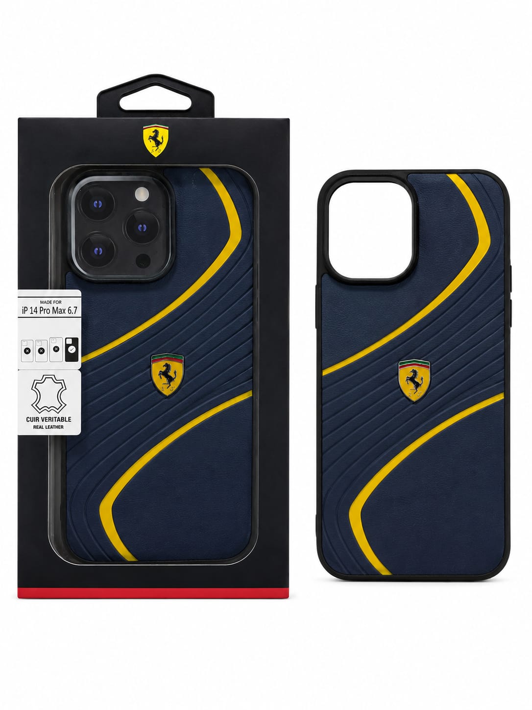 Ferrari Copy Rubber iPhone 14, 15 Cover