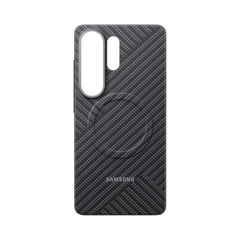 OBtech Samsung Galaxy S25 Ultra carbon fiber magnetic phone case with slim profile and precise camera cutouts.