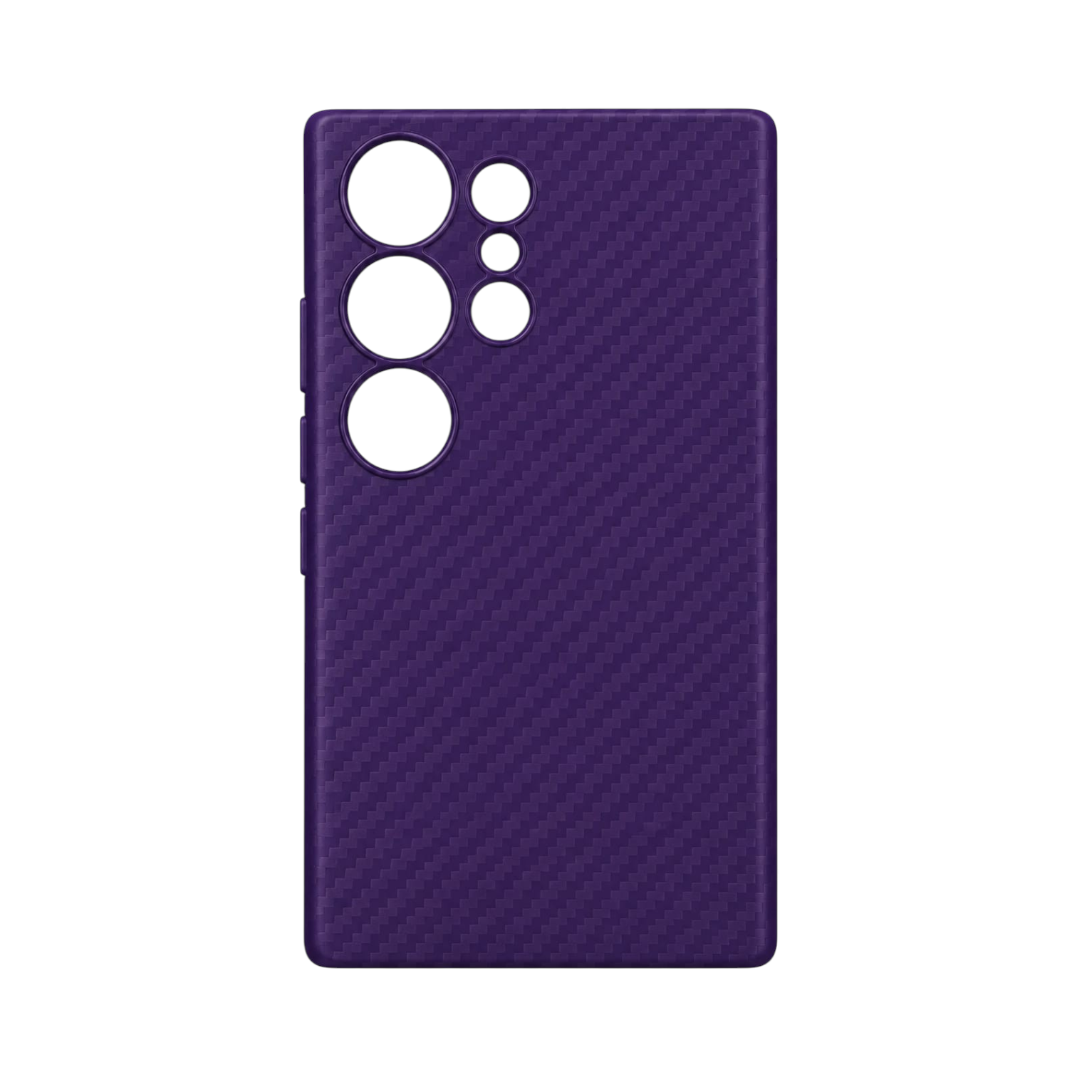 OBtech KZOO Air Carbon purple phone case for Samsung Galaxy S23 Ultra with a textured carbon fiber-inspired finish.