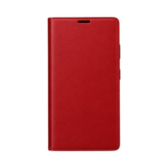 OBtech red synthetic leather book fold wallet case for Samsung Galaxy S20 Ultra with a secure magnetic closure