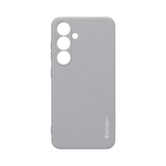 OBtech Spigen Rugged Armor case for Samsung Galaxy S25 in matte grey with precise camera cutouts and slim profile