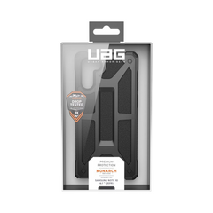OBtech UAG Monarch heavy-duty black protective case for Samsung Galaxy Note 10 in retail packaging