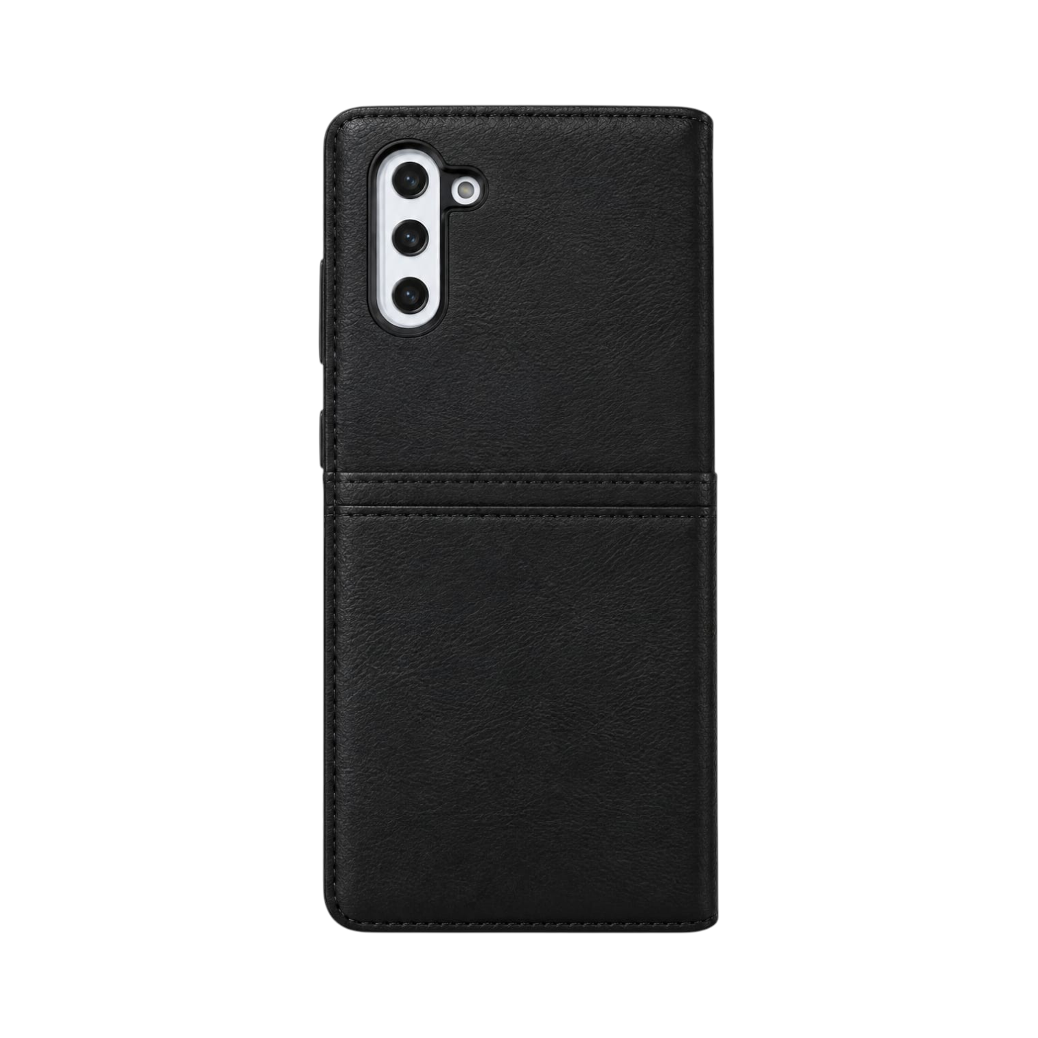 OBtech VPG Adelman Series black faux-leather protective case for Samsung Galaxy Note 10 with a slim TPU bumper