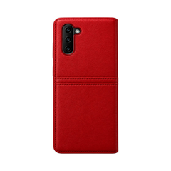 OBtech VPG Adelman red textured leather case for Samsung Galaxy Note 10 with precise camera cutout