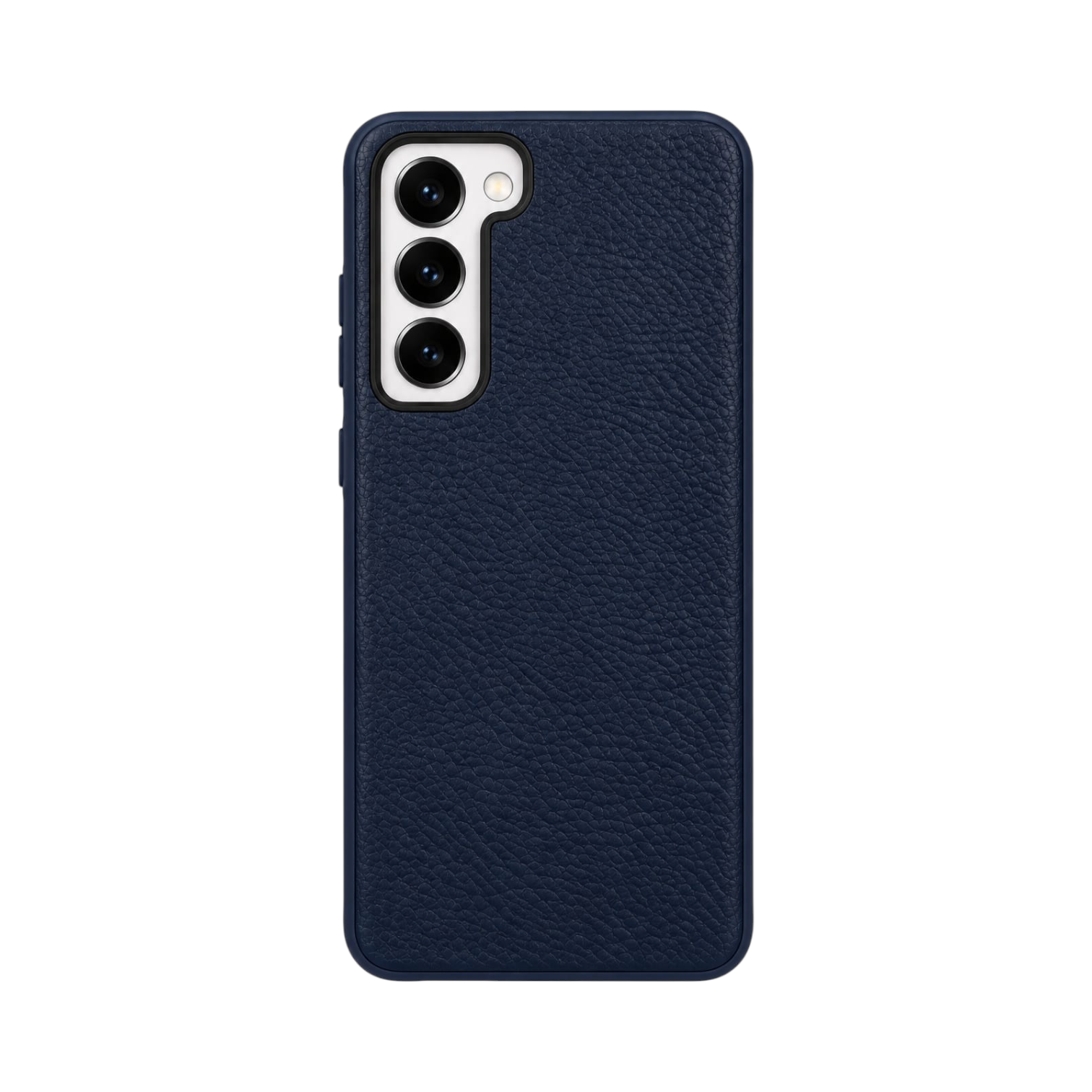 OBtech KEEPHONE navy blue textured leather case for Samsung Galaxy S22+ with raised camera protection