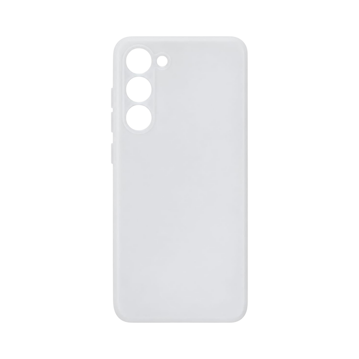 OBtech white silicone protective case for Samsung Galaxy S22+ with a smooth matte finish and precise camera cutouts