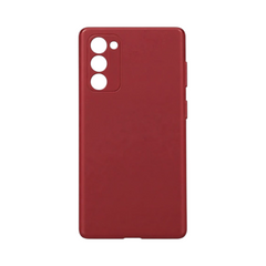 OBtech PULOKA Classic Series red silicone case for Samsung Galaxy Note 10 Plus with matte leather-style texture