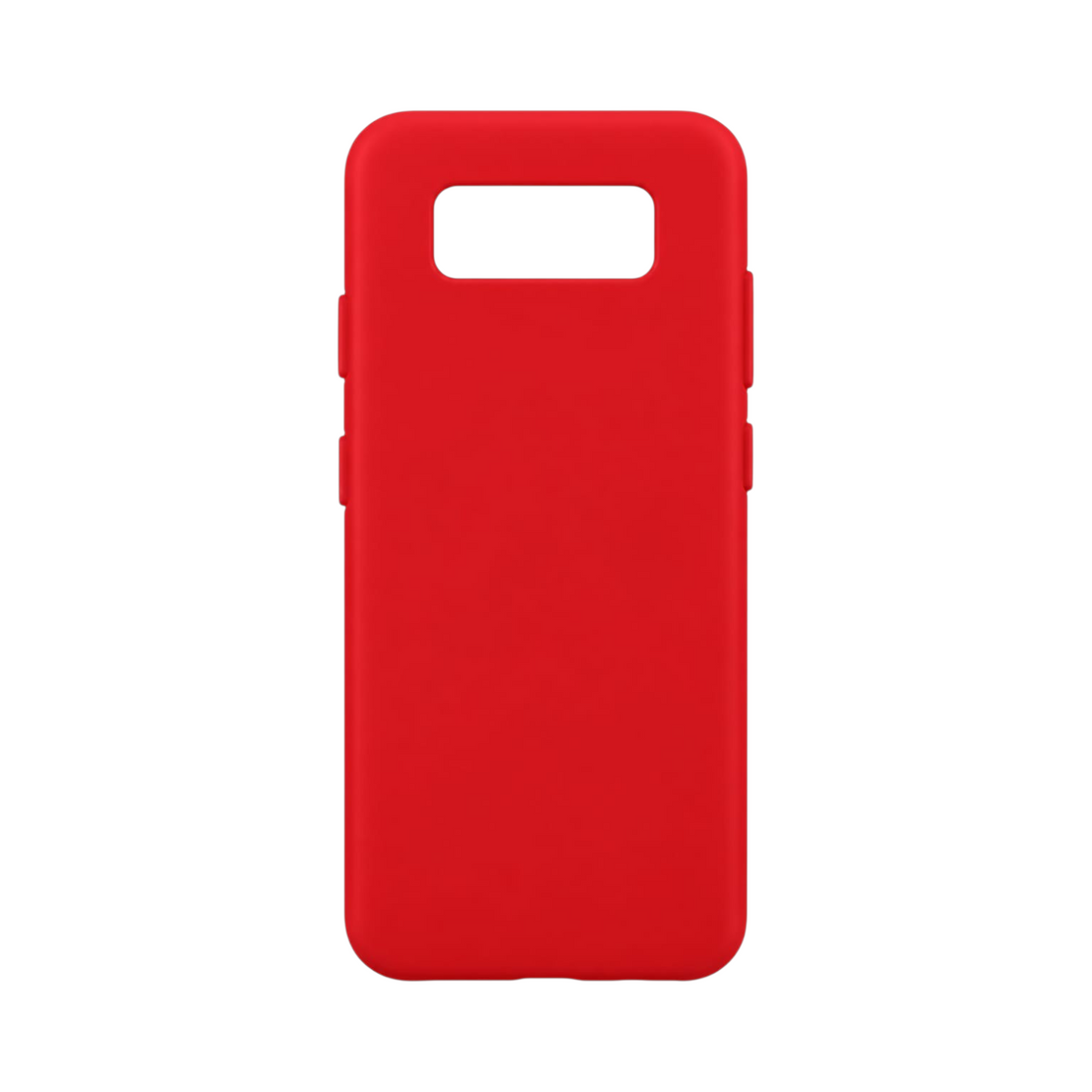 OBtech red liquid silicone case for Samsung Galaxy S8 with a soft-touch matte finish and slim form-fitting design.