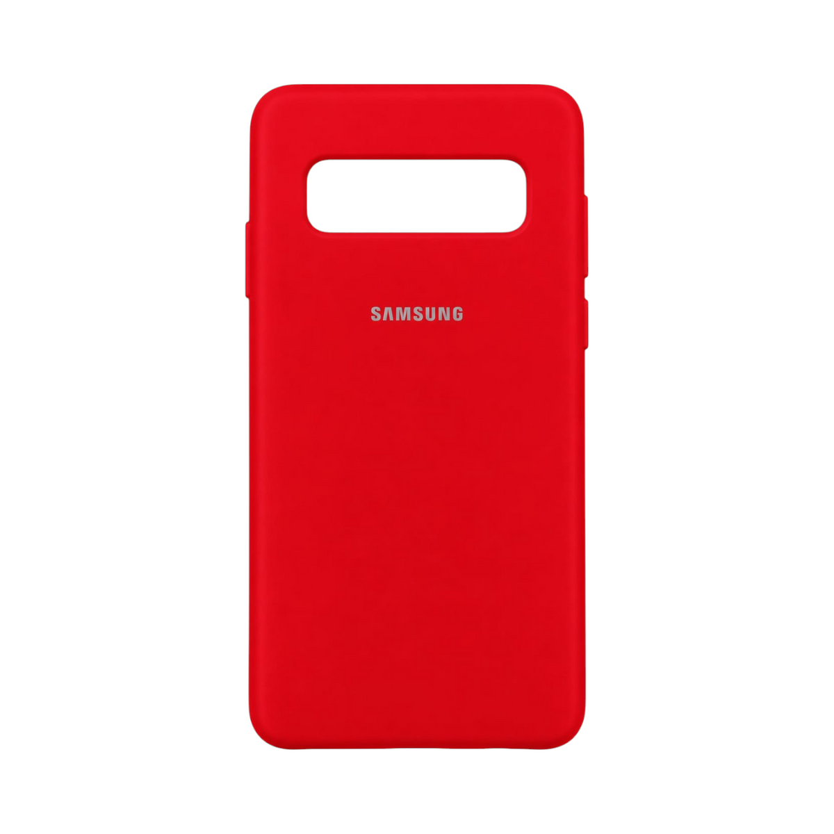 OBtech REMAX red liquid silicone protective case for Samsung Galaxy S10 with a smooth matte finish