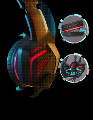 Mpow EG11 Gaming Headsets featuring a red and black color scheme.