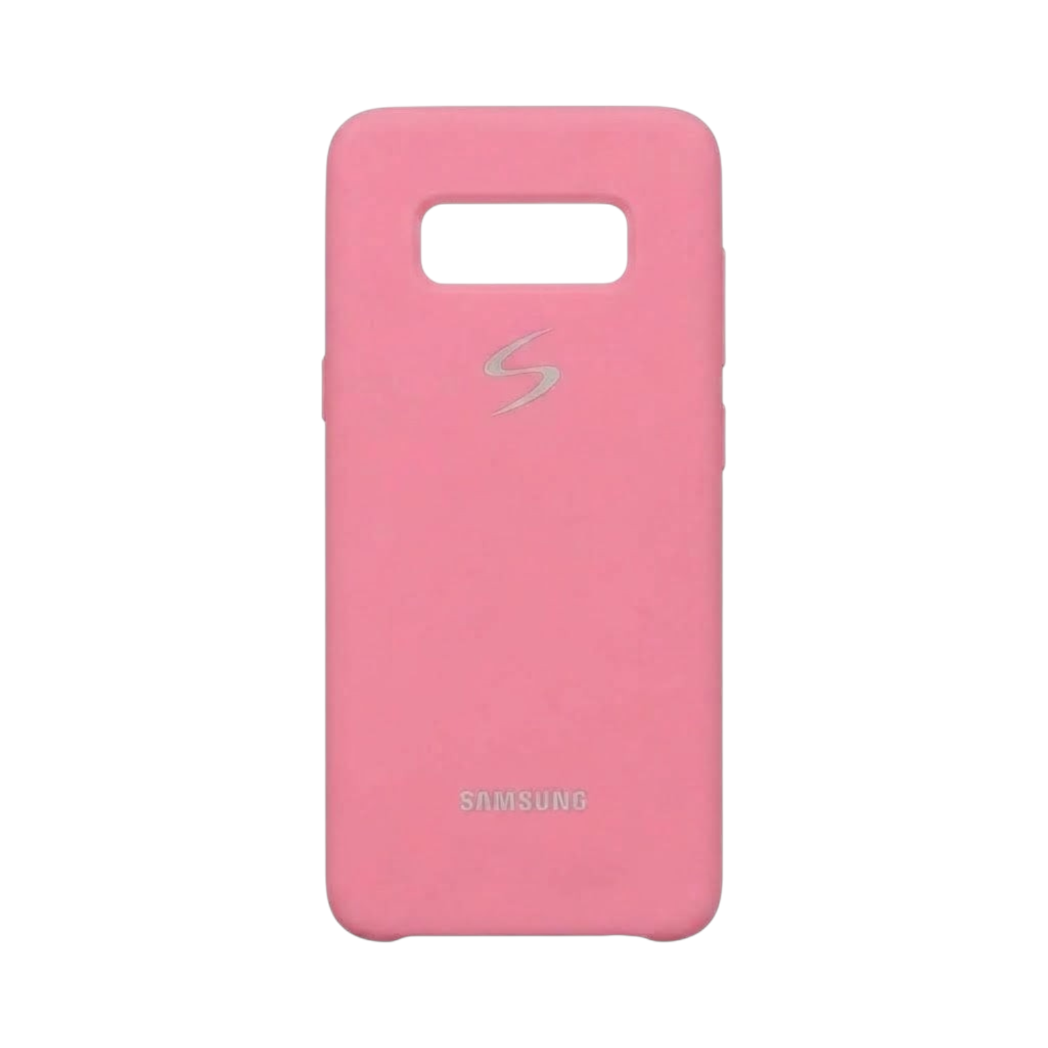 OBtech bubblegum pink slim fit silicone case for Samsung Galaxy S8 with glossy finish and signature S-Logo branding
