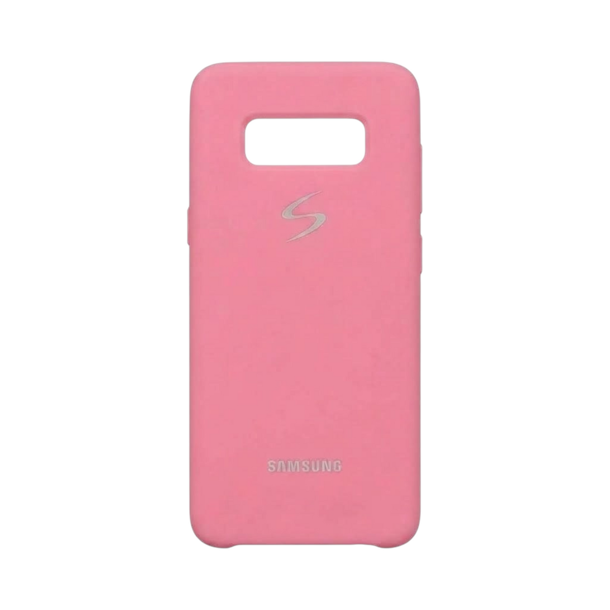 OBtech bubblegum pink slim fit silicone case for Samsung Galaxy S8 with glossy finish and signature S-Logo branding