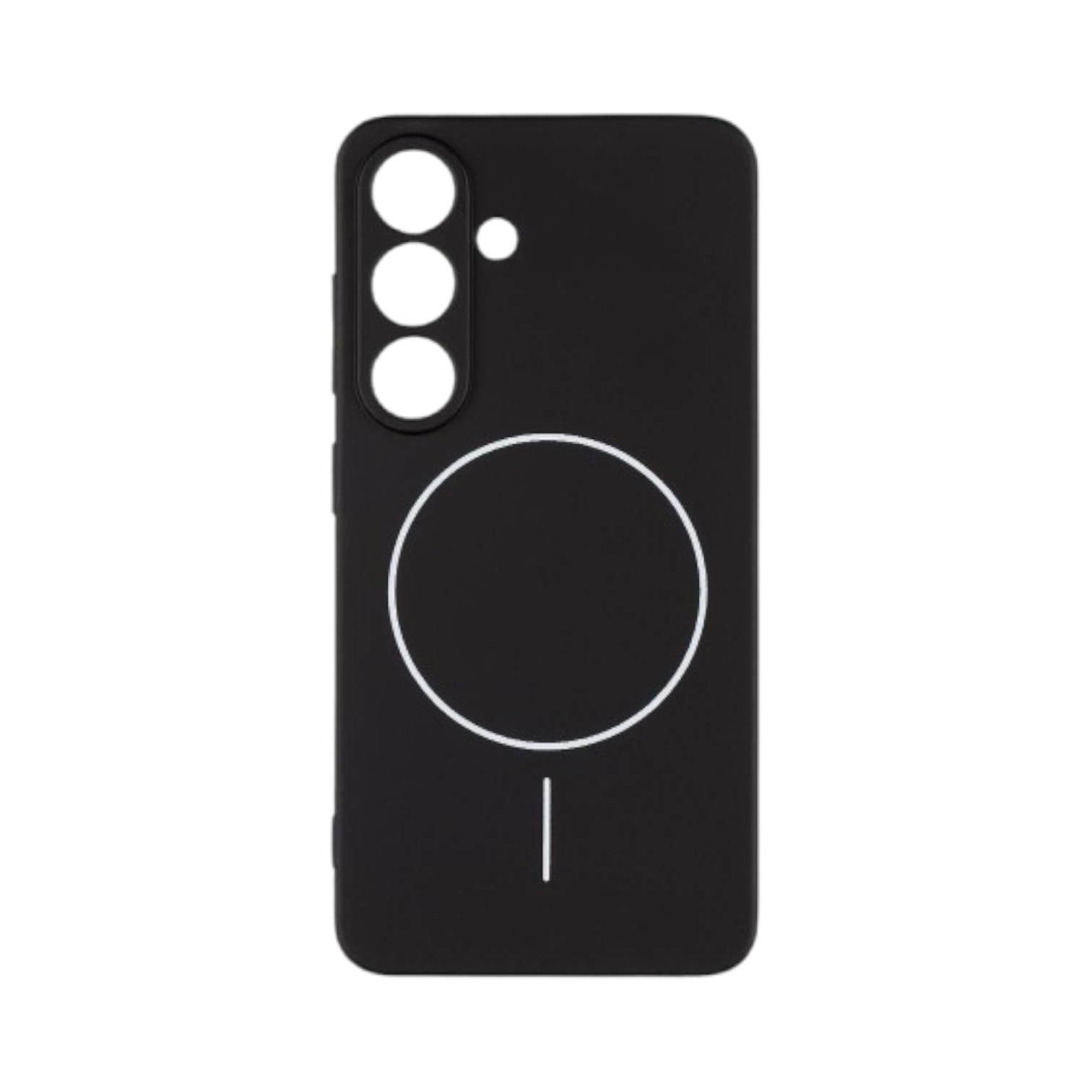 OBtech Samsung Galaxy S26 matte black MagSafe phone case with integrated magnetic ring and raised camera bezels