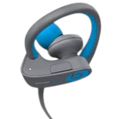 OBtech Beats Powerbeats² wireless earphones in grey and blue with secure-fit ear hooks for workout stability
