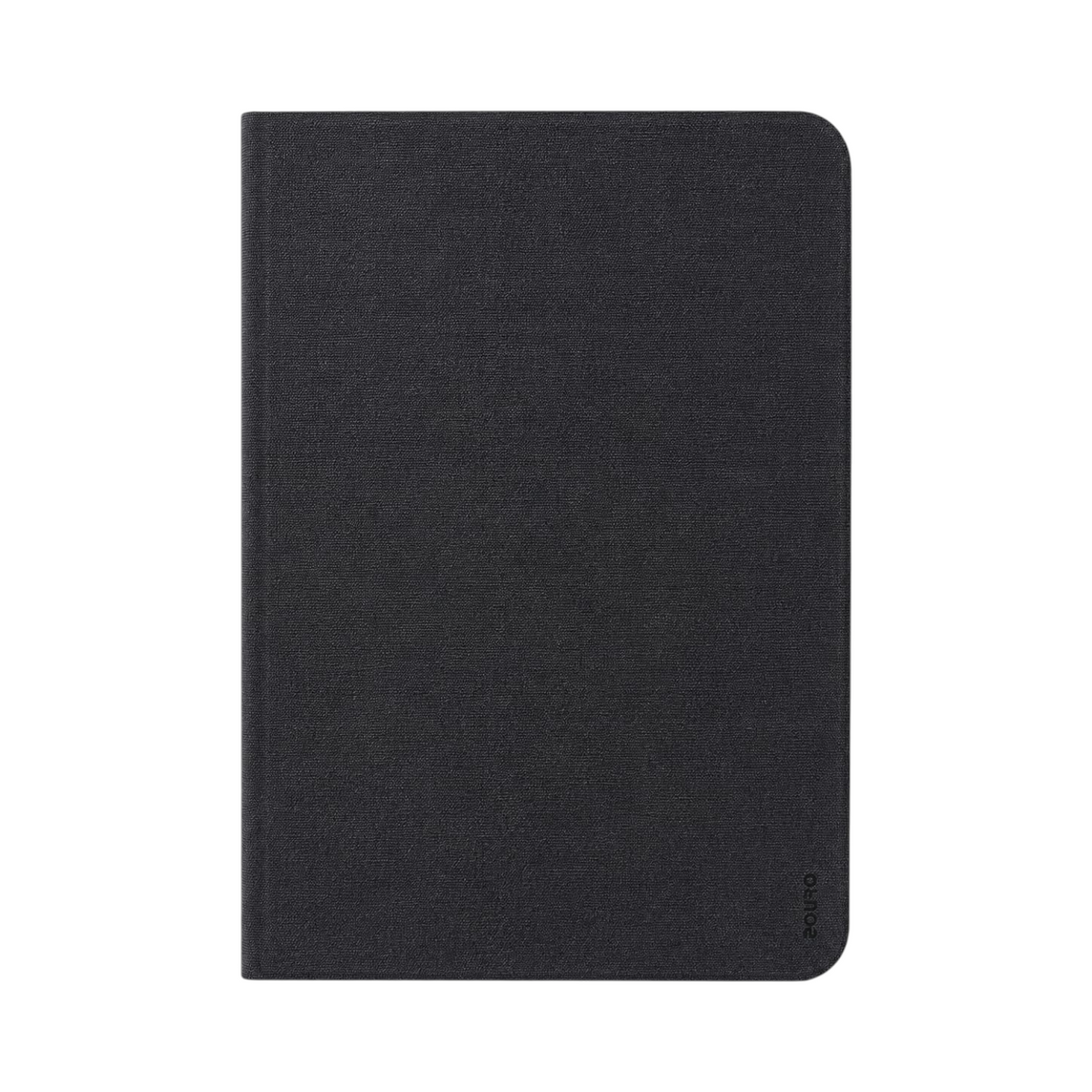 OBtech EUORO book-style protective case for iPad 11 Pro in a sleek black textured finish with a minimalist design.