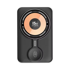 OBtech G-Case Almighty Series 10,000mAh magnetic wireless power bank in black with 15W fast charging for devices.