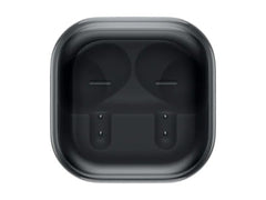 OBtech Galaxy Buds4 Pro empty wireless charging case in dark grey, top-down view showing internal charging pins.