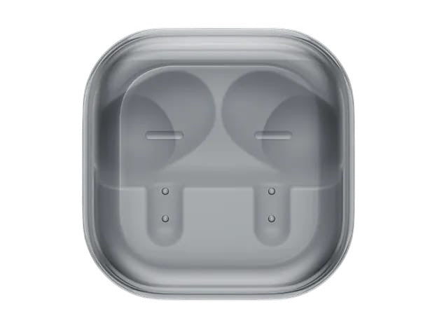 OBtech Galaxy Buds4 Pro charging case in grey with a sleek, compact design and open lid view.