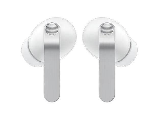 OBtech Galaxy Buds4 Pro wireless earbuds featuring a white ergonomic design with a metallic blade accent.