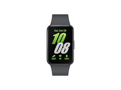 OBtech Galaxy Fit3 fitness tracker with a 1.6-inch AMOLED display showing time and health stats on a black background