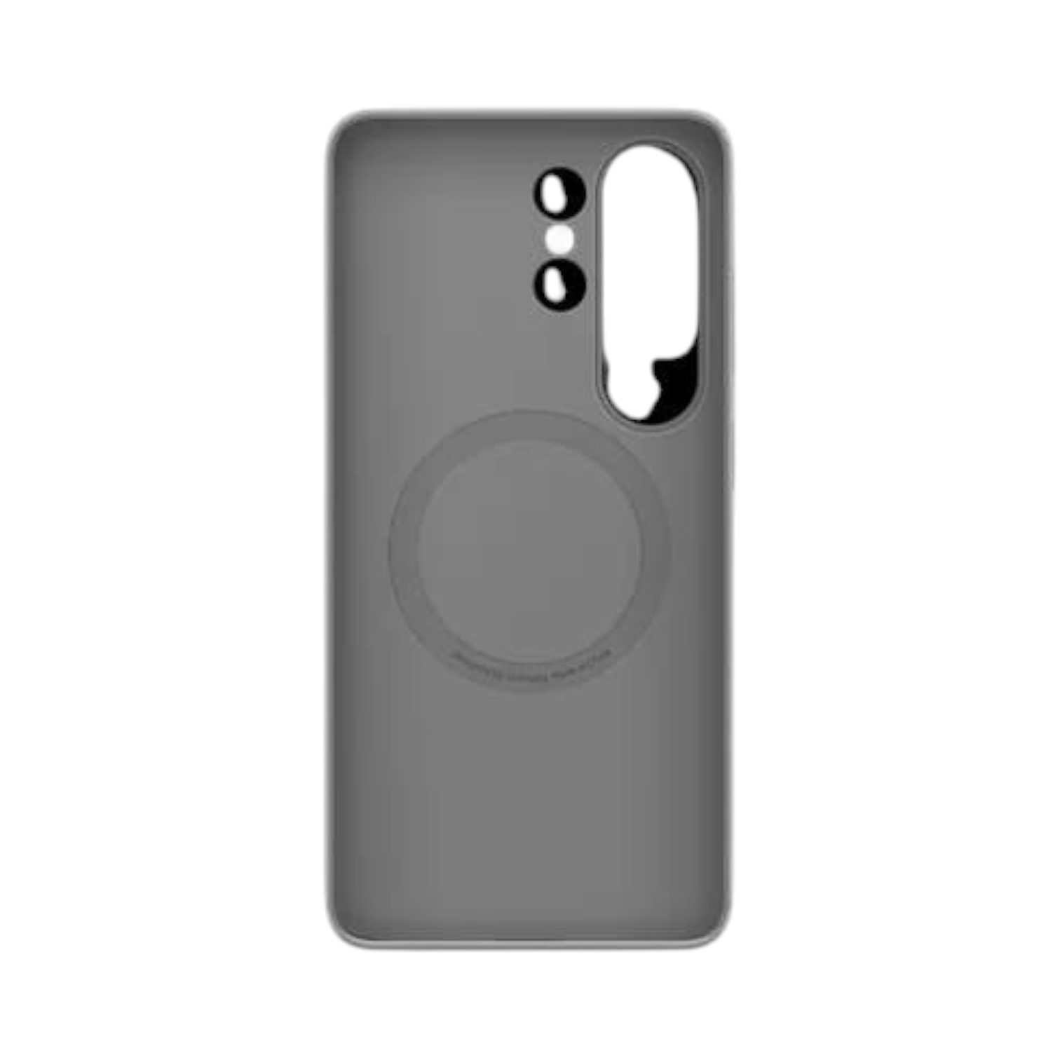 OBtech gray silicone magnetic case for Galaxy S26 Ultra with a smooth soft-touch finish and precise camera cutout.