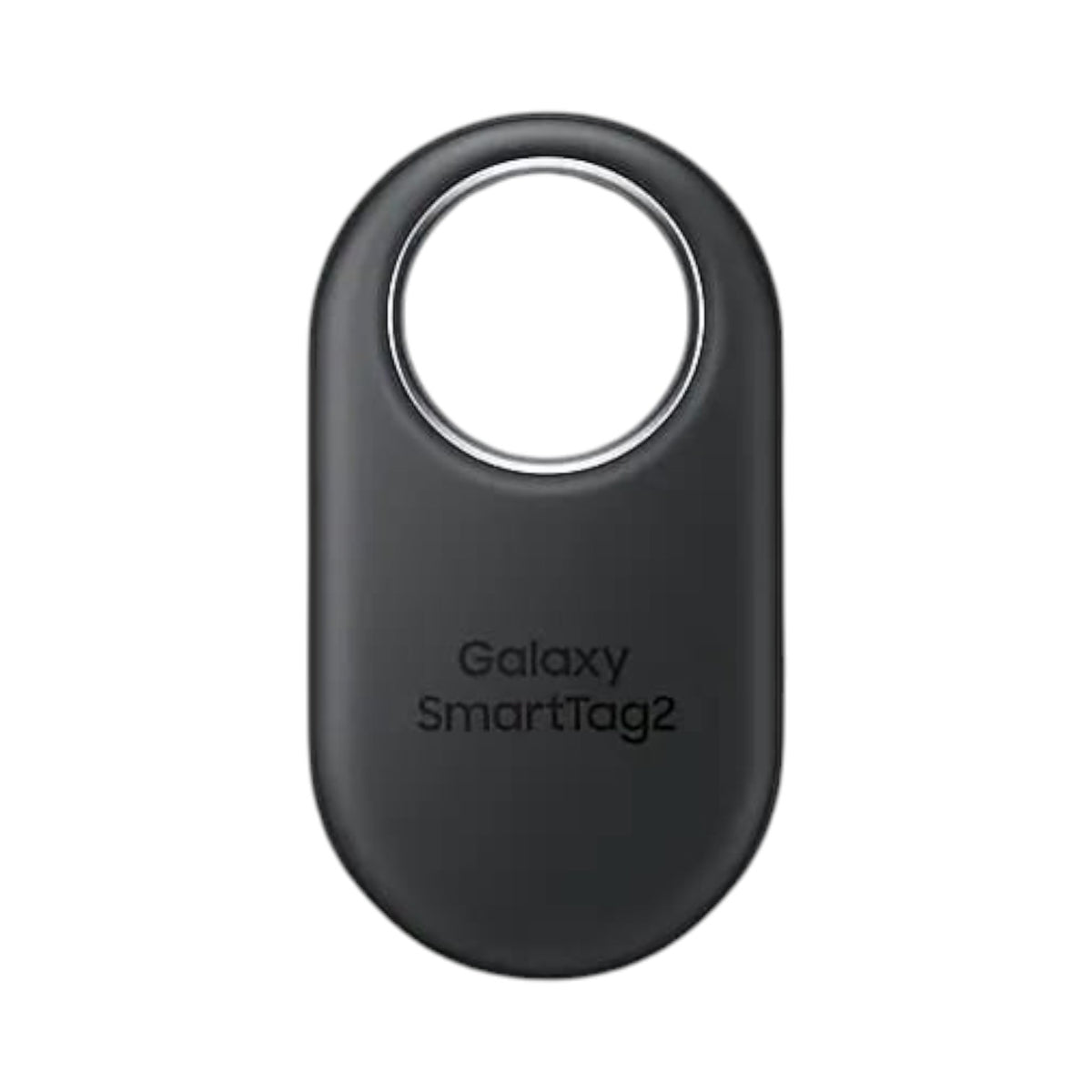 OBtech black Samsung Galaxy SmartTag2 Bluetooth tracker with a built-in keyring loop for attaching to essentials.