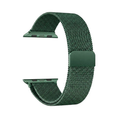 OBtech dark green stainless steel Milanese mesh magnetic chain strap for smartwatches