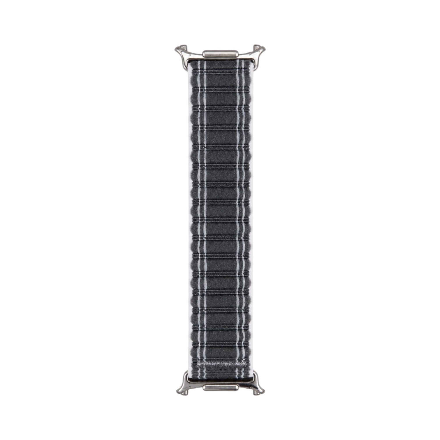 OBtech soft grey cotton watch strap with white pinstripes for Apple and Galaxy smartwatches