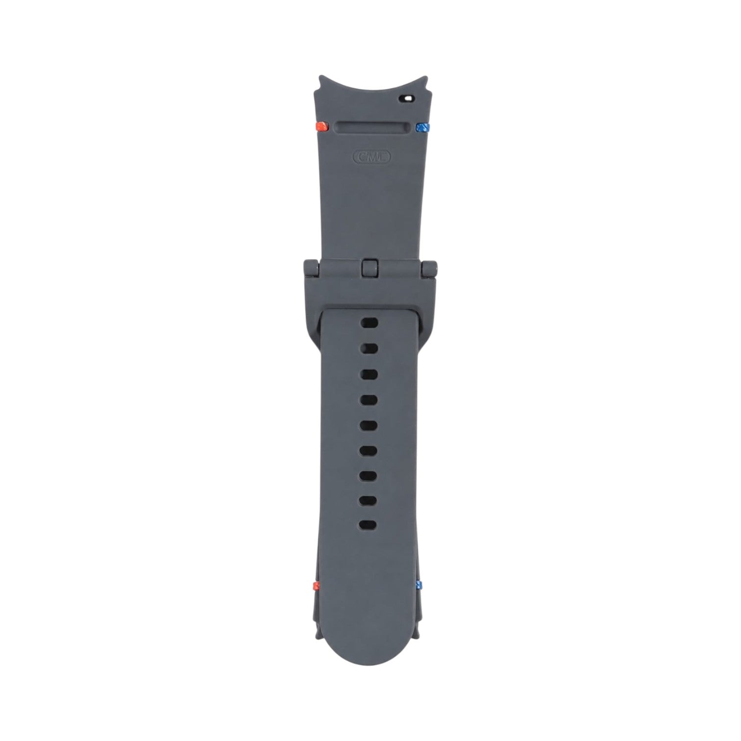 OBtech grey silicone sport watch band for Samsung Galaxy with ventilation holes and secure fastening mechanism