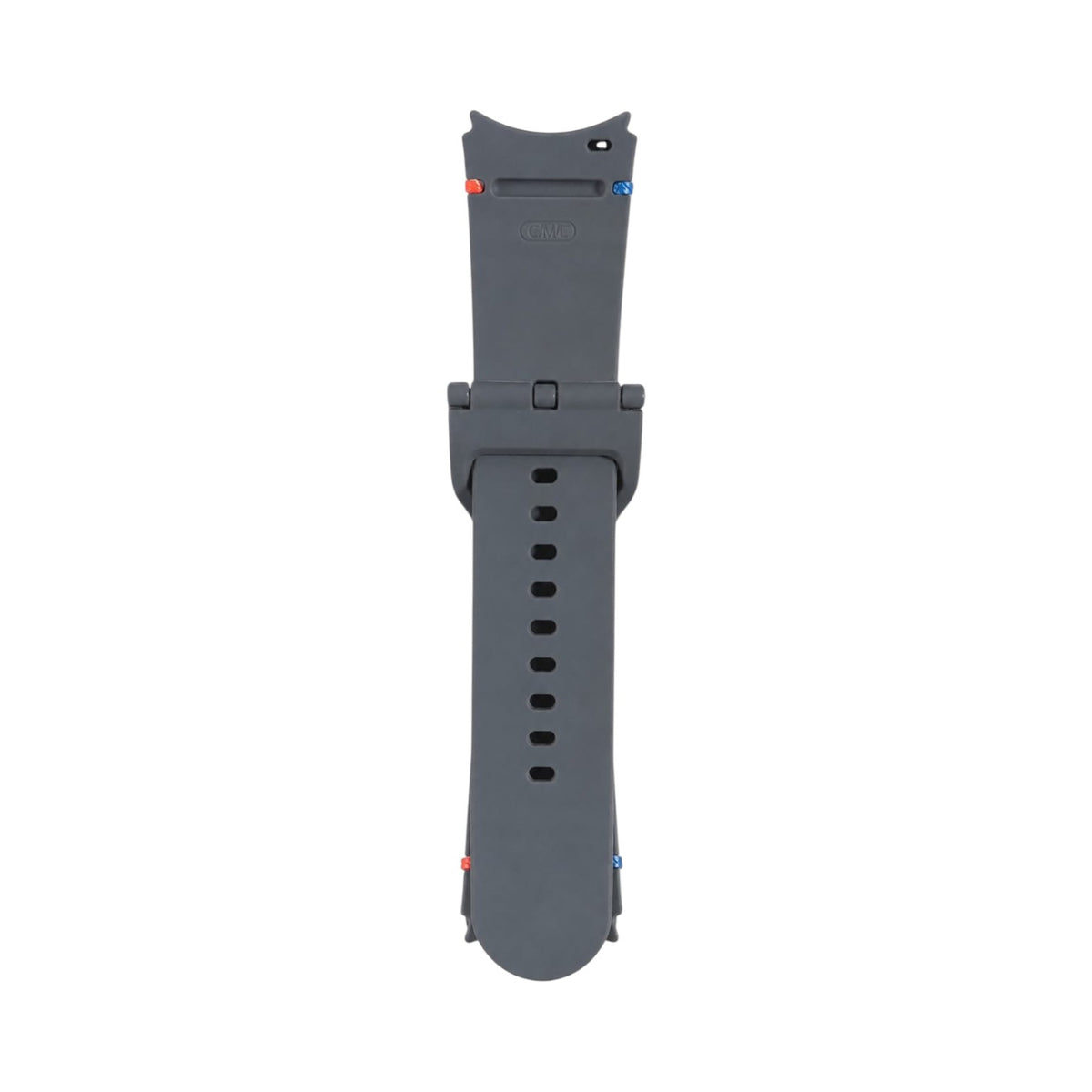 OBtech grey silicone sport watch band for Samsung Galaxy with ventilation holes and secure fastening mechanism