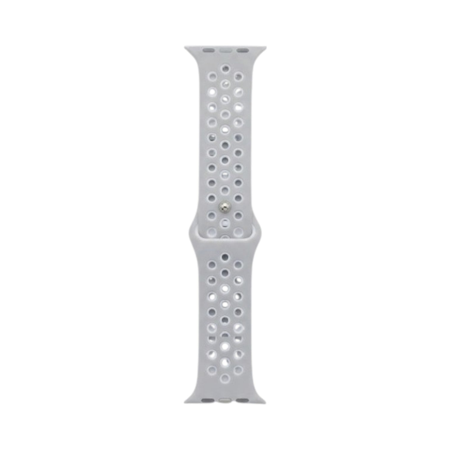 OBtech grey silicone watch strap with perforated dotted design for Apple and Galaxy watches