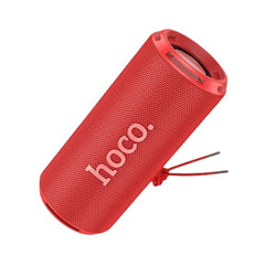 OBtech HOCO HC27 portable wireless sports speaker in vibrant red with a durable mesh finish and carry strap.