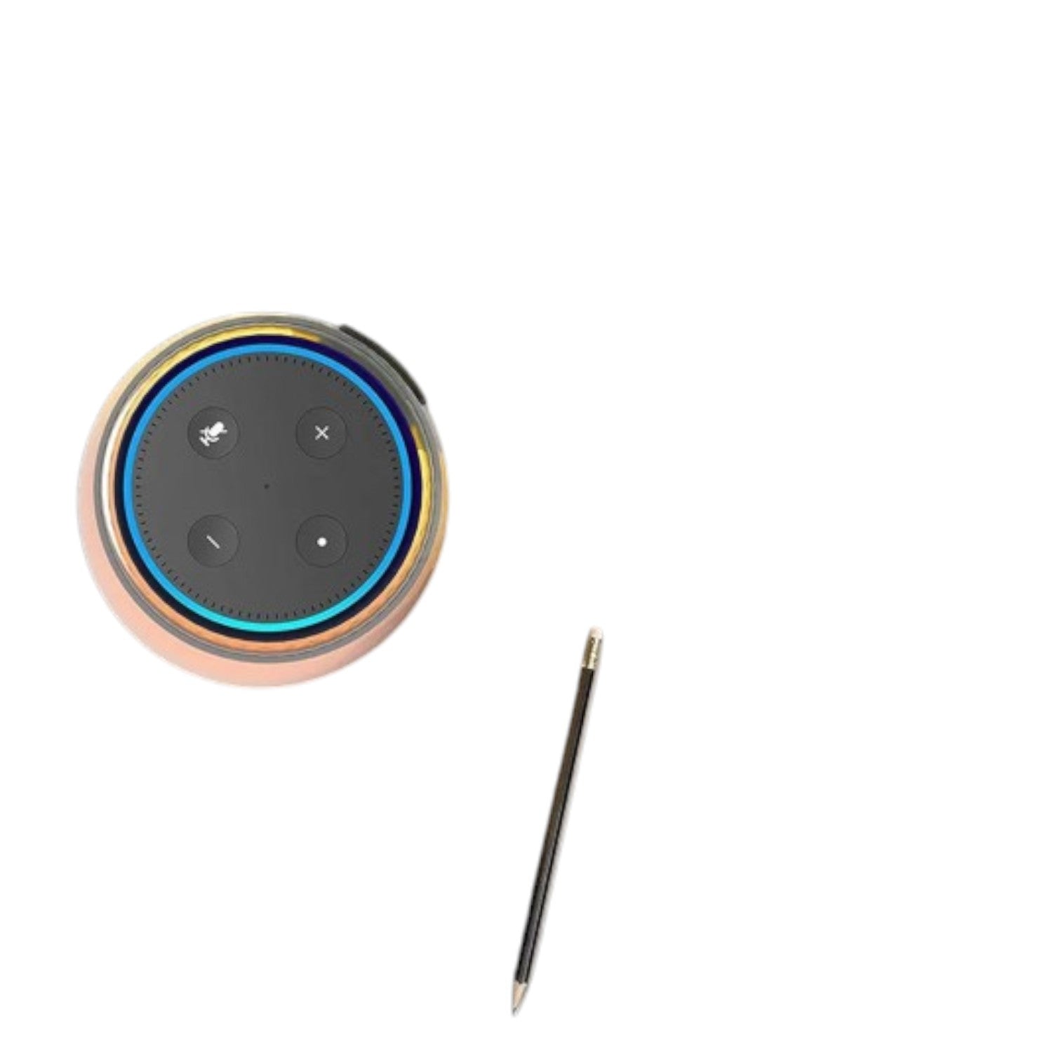 OBtech iHome iAV5 portable Bluetooth speaker with color-changing LED lights, viewed from above with control buttons.