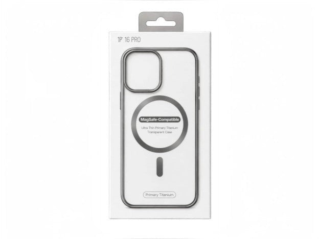 OBtech transparent MagSafe compatible protective case for iPhone 16 Pro in retail packaging