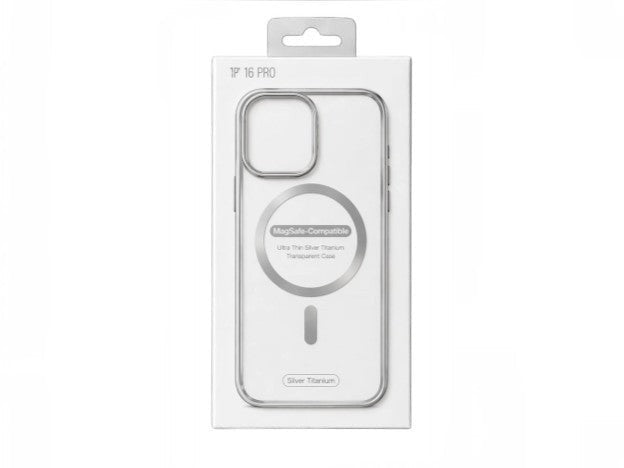OBtech transparent MagSafe compatible protective case for iPhone 16 Pro in retail packaging