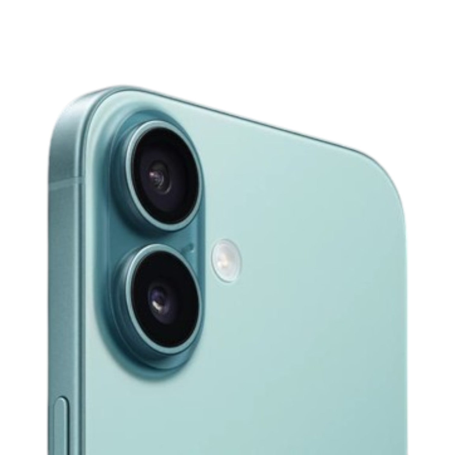 OBtech iPhone 16 in light teal featuring the advanced dual-camera system and sleek durable design