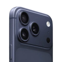 OBtech iPhone 17 Pro smartphone featuring a dark grey triple-lens camera system and sleek metallic finish