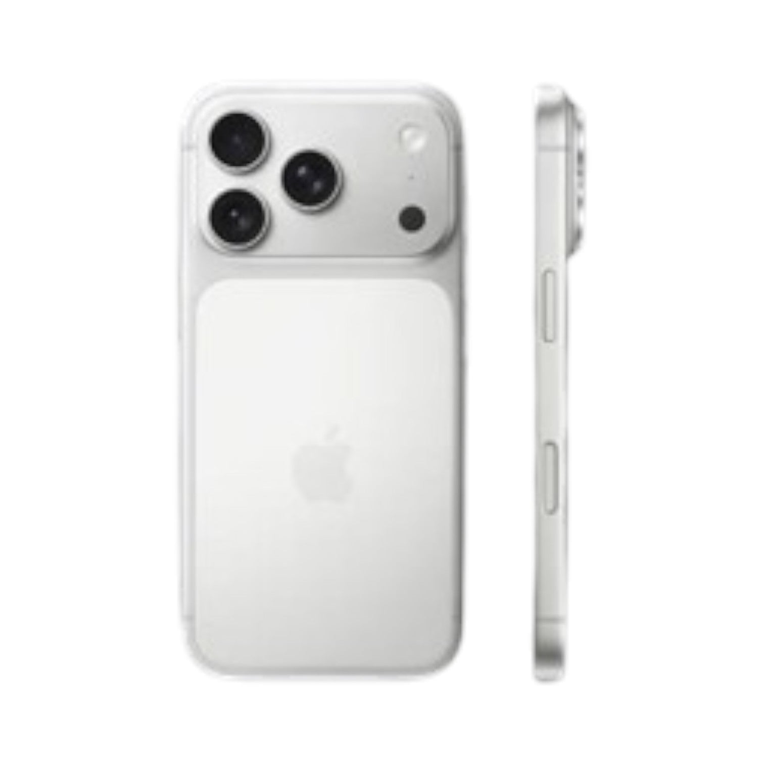 OBtech iPhone 17 Pro smartphone in silver showing the triple-lens camera system and sleek side profile view.