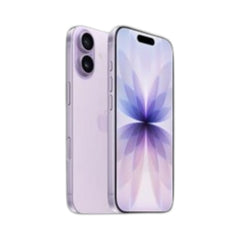 OBtech iPhone 17 in light purple with a dual camera system and vibrant Super Retina display on a white background.