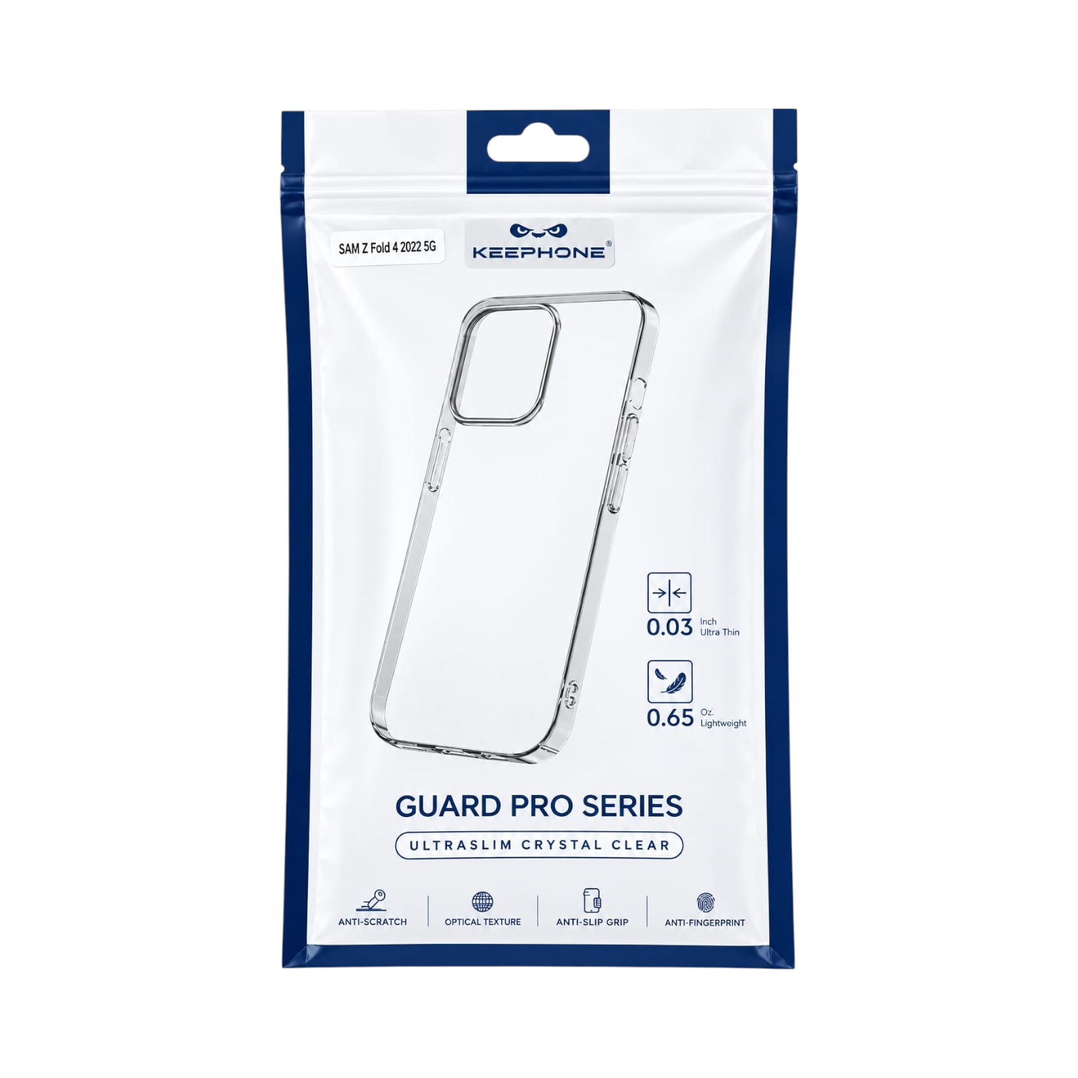 OBtech KEEPHONE Guard Pro Series ultra-clear transparent protective case for Samsung Galaxy Z Fold in retail packaging