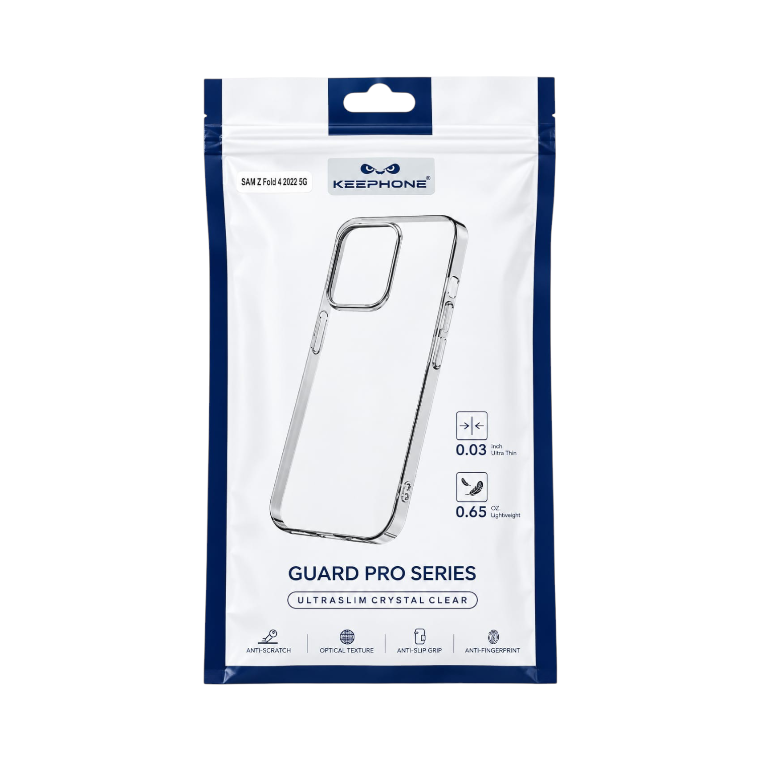 OBtech KEEPHONE Guard Pro Series ultra-clear transparent protective case for Samsung Galaxy Z Fold in retail packaging