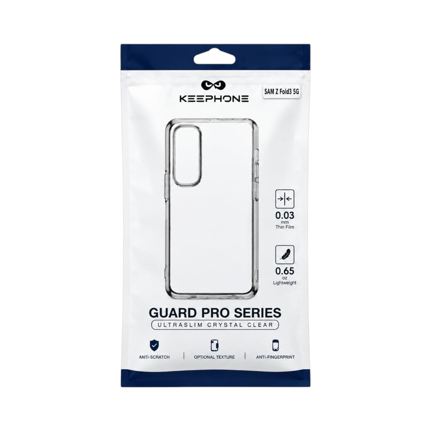 OBtech KEEPHONE Guard Pro Series ultra-clear transparent protective case for Samsung Galaxy Z Fold in retail packaging
