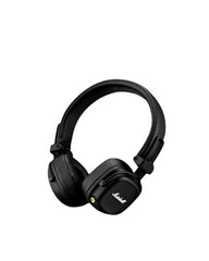 OBtech Marshall Major IV wireless on-ear headphones in black with textured finish and gold control knob.