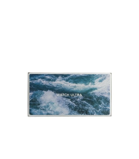 OBtech Micro Fit W800 Ultra smartwatch with a 2.01-inch infinite display showing a dynamic ocean wave graphic