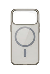 OBtech Millkin iPhone 17 Pro Max slim translucent grey polycarbonate phone case with magnetic charging ring